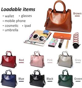 img 3 attached to Pahajim Handle Satchel Fashion Handbags: Sleek Women's Handbags & Wallets