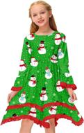 🎄 besserbay snowman holiday christmas dresses for girls' clothing logo