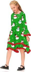 img 1 attached to 🎄 BesserBay Snowman Holiday Christmas Dresses for Girls' Clothing