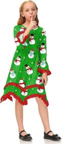 img 2 attached to 🎄 BesserBay Snowman Holiday Christmas Dresses for Girls' Clothing