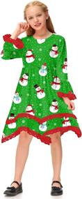 img 3 attached to 🎄 BesserBay Snowman Holiday Christmas Dresses for Girls' Clothing