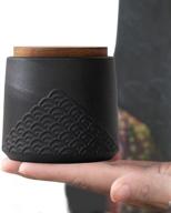 🏺 decorative ceramic small urn for human ashes - black small adult memorial keepsake urn for funeral cremation - qty 1 логотип