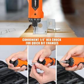 img 1 attached to ENERTWIST 8V Cordless Electric Screwdriver Set: Fast Rechargeable 82pcs Kit, 10Nm Max Torque, 1Hr Charger | Carrying Case Included