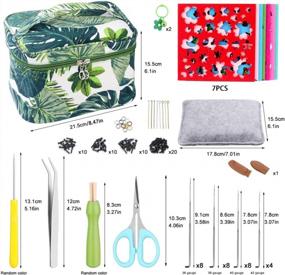 img 3 attached to Create Beautiful Felted Animals With Our Needle Felting Starter Kit Including 50 Color Wool Roving Set And Felting Tools In An Exquisite Green Storage Bag