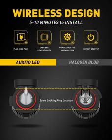 img 2 attached to AUXITO 9145 LED Fog Bulbs, 6500K Cool White, 6000LM 400% Brightness, H10 9140 LED Fog Light Bulbs Replacement, CSP LED Chips, Plug And Play, Canbus Ready, Pack Of 2