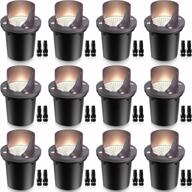 illuminate your outdoor space with sunvie's 12 pack low voltage landscape lights - waterproof, shielded, and energy-efficient led well lights for pathways, gardens, fences, and decks logo