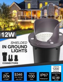 img 3 attached to Illuminate Your Outdoor Space With SUNVIE'S 12 Pack Low Voltage Landscape Lights - Waterproof, Shielded, And Energy-Efficient LED Well Lights For Pathways, Gardens, Fences, And Decks