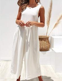 img 1 attached to Comfortable And Chic: Women'S Chiffon Sleeveless Jumpsuits With Pockets