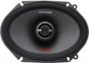 img 1 attached to Enhance Your Car Audio Experience with Alpine R-Series 6 🚗 x 8 Inch 300 Watt Component 2-Way Car Speakers, Pair R-S68