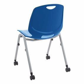 img 3 attached to Set Of 4 Blue Learniture Academic Mobile Stack Chairs For Efficient Classroom Seating
