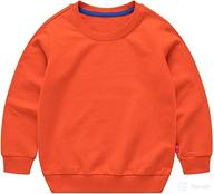 👕 haxico unisex kids solid cotton thin crewneck sweatshirt t-shirt - toddler baby long sleeve tops blouse логотип