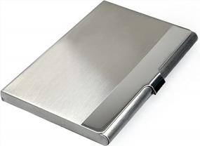 img 4 attached to Stylish And Compact Stainless Steel Business Card Holder - Holds 18 Cards In Your Pocket