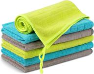 🧽 homexcel microfiber cleaning cloths - all-purpose kitchen towels, reusable & highly absorbent, lint-free cleaning rags dish cloth for household, car, window, glass - 6 pack (14"x16") logo