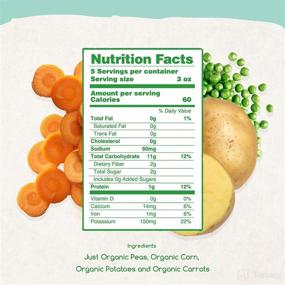 img 2 attached to 🍼 Organic Baby Food Pouches for Stage 2 Infants: Peas, Corn & Carrots