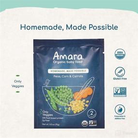 img 3 attached to 🍼 Organic Baby Food Pouches for Stage 2 Infants: Peas, Corn & Carrots