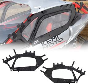 img 4 attached to Kemimoto X3 Soft Upper Door Set Kit for Can Am Maverick X3 2-seat Models - Enhanced UTV Soft Cab Doors, Top Enclosure & Door Skin