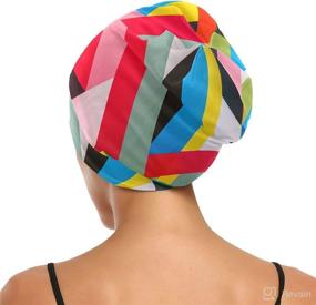 img 2 attached to Womens Modern Stripe Slouchy Beanies Tools & Accessories ~ Bathing Accessories