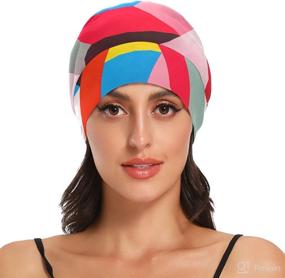 img 3 attached to Womens Modern Stripe Slouchy Beanies Tools & Accessories ~ Bathing Accessories