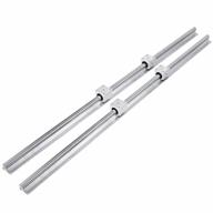 happybuy 2pcs linear rail 0.78-47 inch, linear bearings and rails with 4pcs sbr20uu bearing block, linear motion slide rails for diy cnc routers lathes mills, linear slide kit fit x y z axis logo