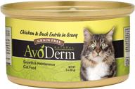 🐱 avoderm grain free wet cat food - chicken & duck recipe (3-ounce cans, case of 24) - premium quality wet cat food! логотип