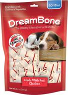 dreambone mini chew, treat your dog to a chew made with real meat and vegetables logo