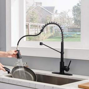 img 2 attached to Upgrade Your Kitchen With Friho'S Dual-Function Matte Black Faucet