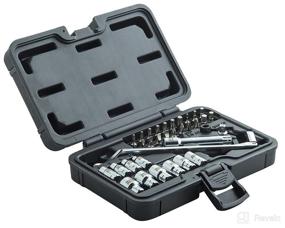 img 4 attached to Omega Pro Go-Through Socket Set and Wrench - 1/2 Inch Drive with Flexible Ratchet - 34 Pieces in Molded Case for Effortless Organization