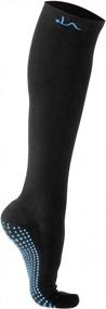 img 4 attached to 15-20MmHg Graduated Compression Socks With Non-Slip Grips For Safety - Perfect For Women & Men!