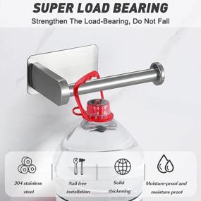 img 2 attached to MDHAND Self-Adhesive Toilet Paper Holder Stand Wall Mount - 304 Stainless Steel Roll Dispenser For Bathroom, Kitchen, Washroom.