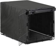 🐶 avanigo waterproof black dog crate cover - fits 24", 36", 42", 48" metal crates - durable and versatile pet kennel cover for indoor/outdoor use логотип