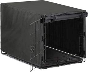 img 3 attached to 🐶 Avanigo Waterproof Black Dog Crate Cover - Fits 24", 36", 42", 48" Metal Crates - Durable and Versatile Pet Kennel Cover for Indoor/Outdoor Use