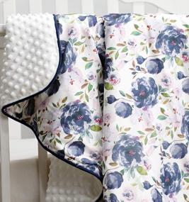 img 1 attached to Soft And Stylish Sahaler Minky Baby Blanket With Succulent Cactus And Floral Design - Perfect For Baby Girls' Cribs And Toddler Beds - Measures 34X42 Inches In Elegant Purple Watercolor Pattern