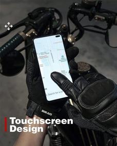 img 2 attached to 🧤 Black XX-Large Motorcycle Summer Gloves for Men and Women - Touchscreen Riding Gloves with Knuckle Protection for Powersport