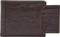 💼 stylish fossil mens sliding wallet in black - sleek and practical design! logo