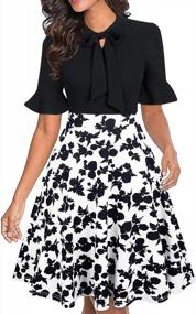 img 3 attached to Stunning Women'S Floral Summer Dresses With Ruffle Sleeves For Work, Church, Weddings And Parties