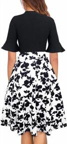img 2 attached to Stunning Women'S Floral Summer Dresses With Ruffle Sleeves For Work, Church, Weddings And Parties