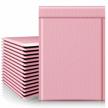 fuxury padded bubble mailers - 25 pack large waterproof shipping envelopes in light pink#5 ideal for small business packaging and mailing needs logo