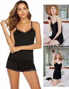 img 2 attached to Avidlove Women Cami Pajama Set Modal Sleepwear Lace Trim Short PJ Set With Shorts