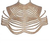 shimmer in style: ccbodily pearl body chain bra - unique shoulder & neck accessories for a fashion-forward look logo