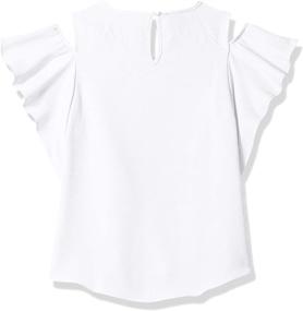 img 2 attached to 👗 Stylish Flutter Shoulder Necklace Tops, Tees & Blouses for Girls by Amy Byer