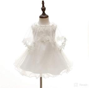 img 2 attached to 👶 3-Piece Baby Girl Formal Dress Set for Christening and Baptism Gowns