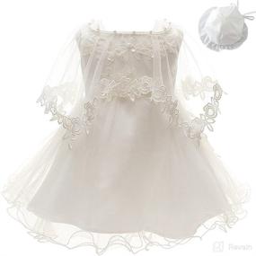 img 4 attached to 👶 3-Piece Baby Girl Formal Dress Set for Christening and Baptism Gowns