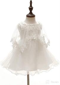 img 1 attached to 👶 3-Piece Baby Girl Formal Dress Set for Christening and Baptism Gowns