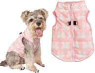 🐶 droolingdog waterproof small dog jacket harness coat warm winter jackets | medium dog waterproof jacket with leash ring | pink dog clothes for small dogs логотип