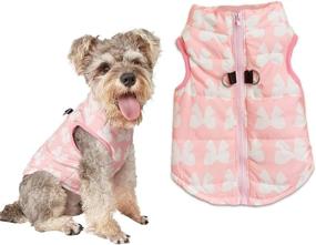 img 4 attached to 🐶 DroolingDog Waterproof Small Dog Jacket Harness Coat Warm Winter Jackets | Medium Dog Waterproof Jacket with Leash Ring | Pink Dog Clothes for Small Dogs