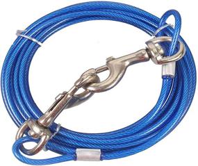 img 4 attached to Love Dream Dog Tie Out Cable for Dogs Up to 125 lbs, Super Durable and Chew-Proof, 10ft 16ft 32ft Length Options Dog Leash for Yard, Camping, Park, Outdoor Activities