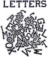classic black iron on sew on alphabet a to z patches - 52pcs letters for clothes logo