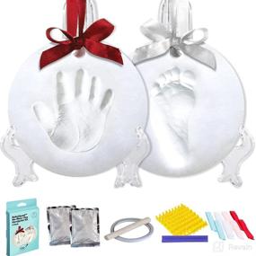 img 4 attached to BabySquad Handprint Footprint Keepsake Ornament Home Decor