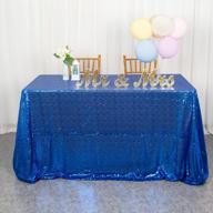 sequin tablecloth rectangle 90''x132'' royal blue table cloth glitter tablecloth for party 6ft table cover sparkle table linen for weddings birthday party kitchen table linen logo