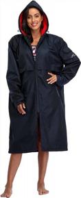 img 3 attached to Stay Warm And Dry With Adoretex Unisex Waterproof Long Fleece Swim Parka Jacket